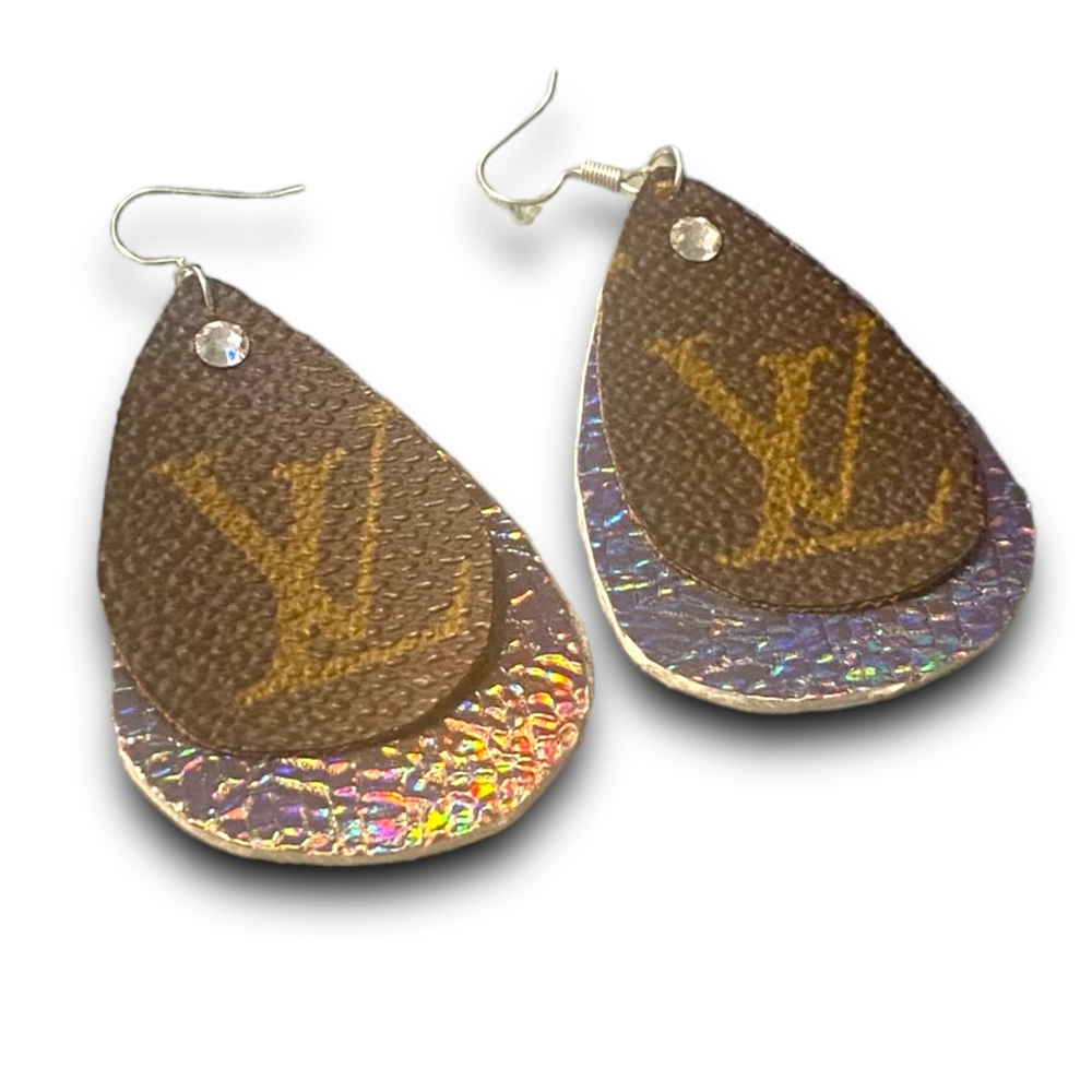 COPY - LV bag earrings on unbranded hardware